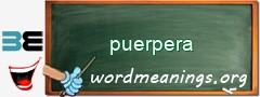 WordMeaning blackboard for puerpera